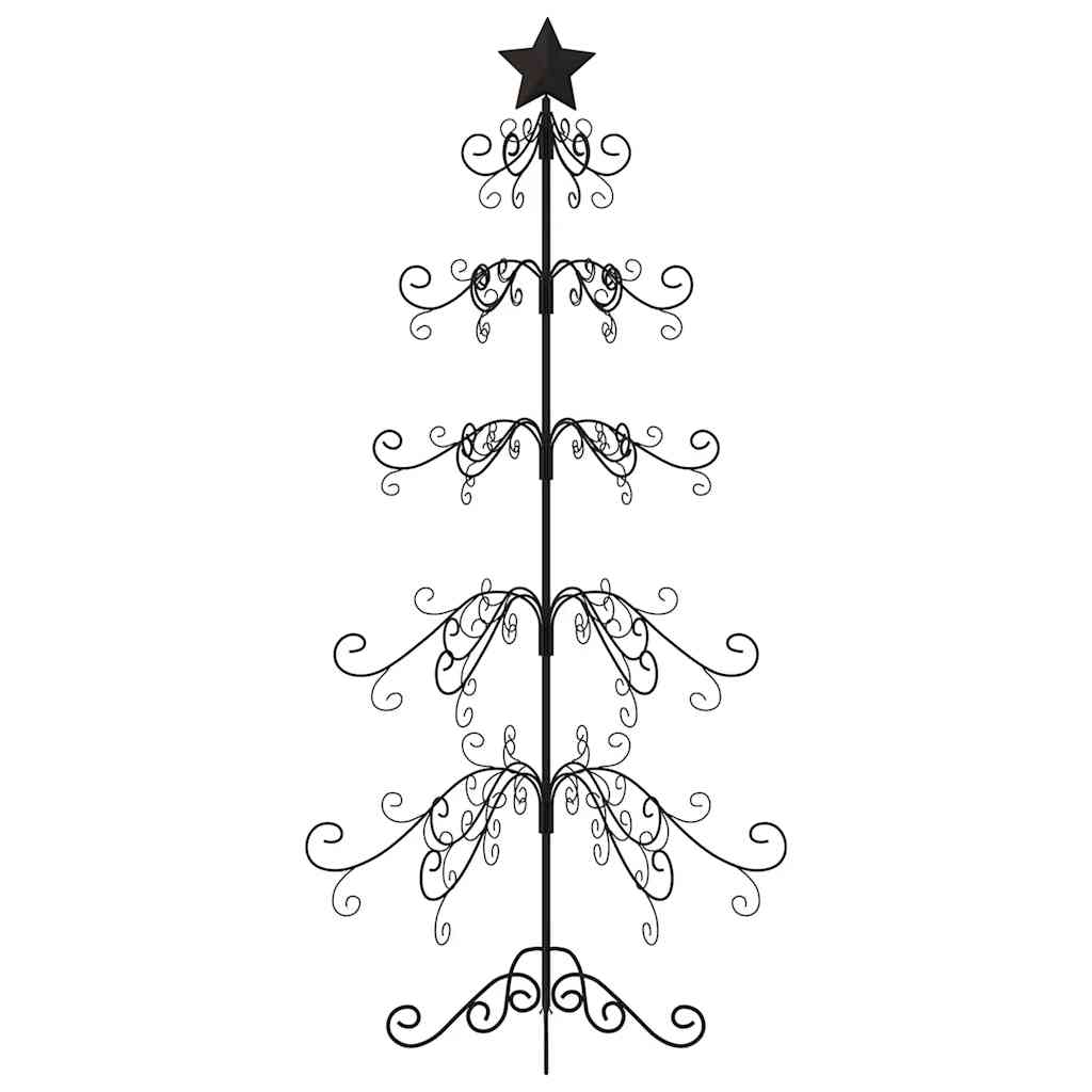 Metal Christmas Tree for Decoration Black 150 cm